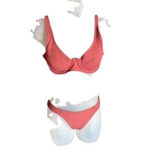 Somer Field Swim Ribbed Bikini Set Small